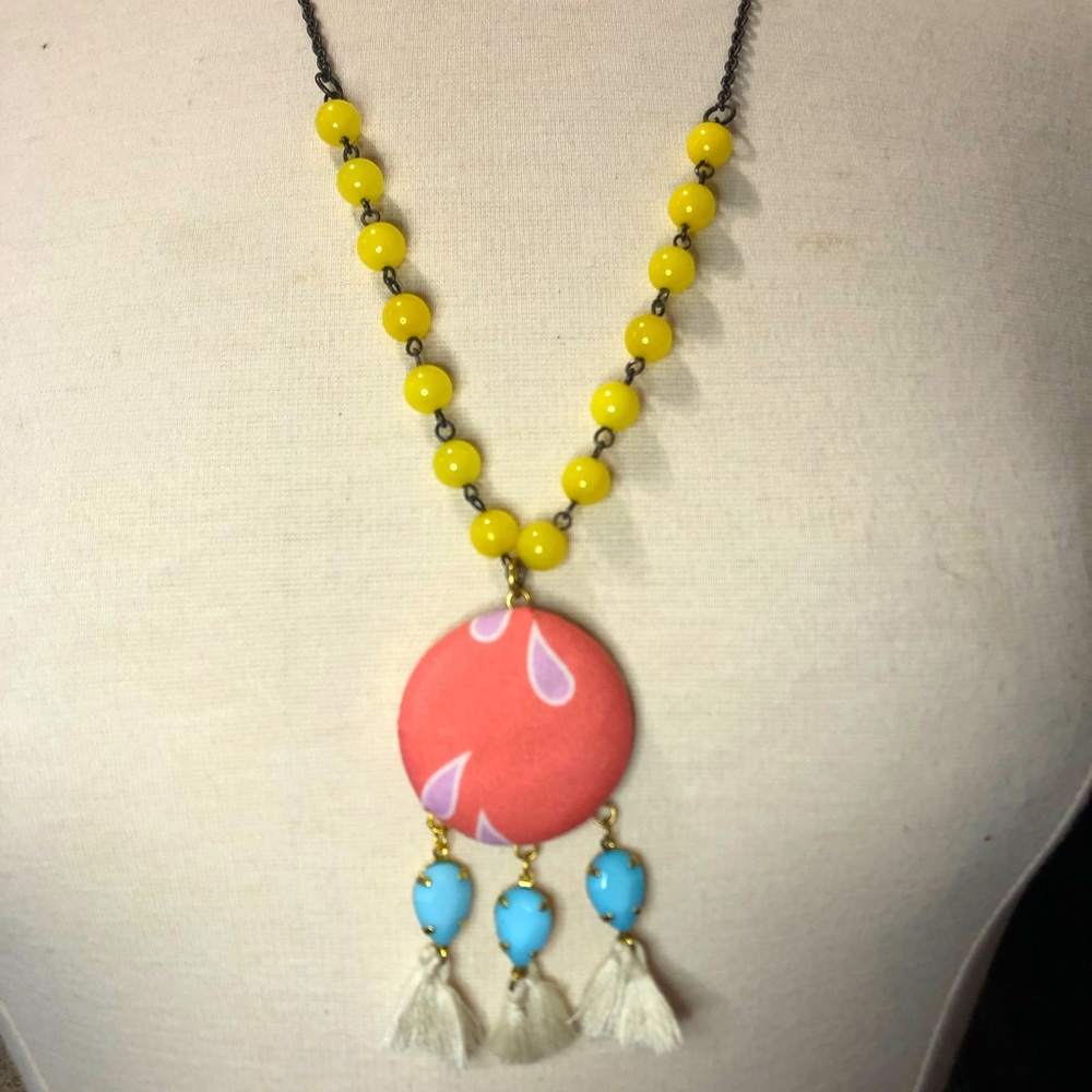 Plunder Multicolor Tassel Pendant Necklace